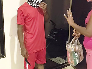 A Food Delivery Boy Fucks a Desperate Widow