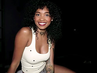 Ebony Latina Tease Gets Him Hard With Her Smile (Amateur, Rough)