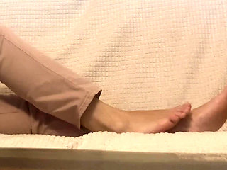 Stare at Her Gorgeous Feet and Jerk off