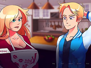 Sexy blonde big natural tits with huge nipples in wild animated scenes