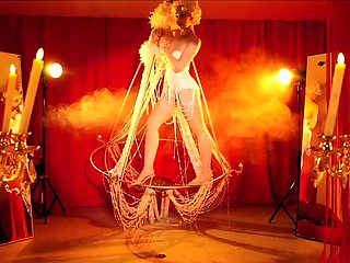 Raunchy Redhead enjoys nylon fetish sex