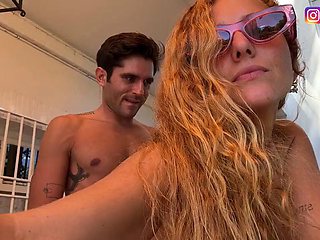 Lesbian Redheads Stuff Butts in Outdoor Creampie