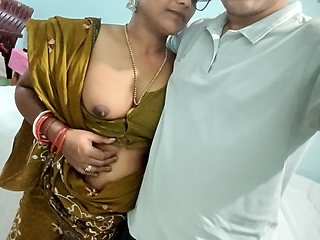 Indian Newlywed Sexy Wife Blowjob and Hard Hot Sex with Young Brother in Law on Saree