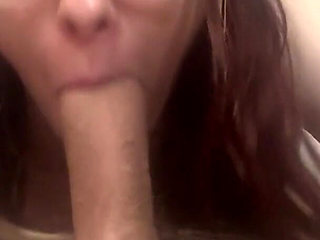 Gagging on a Big Cock and Queefing in His Face