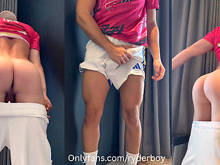 Twink Footballer With a Massive Cock Gets Horny After Training HOT MOANING