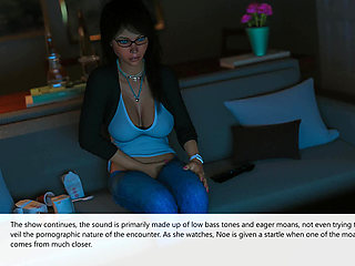 Noemi's Toscana rebirth: horny girl fingers her pussy while watching porn ep 5