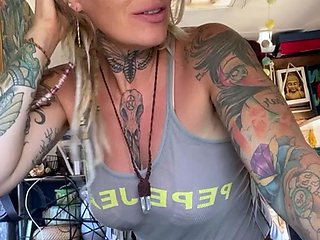 Amateur striptease and Solo masturbation