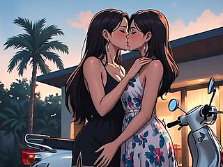 AI Generated Cartoon content, Uncensored video of 18 Year old Anime Girl, Kissing Orgasm of Mature Women