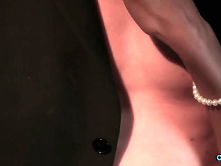 Beautiful Black Chocolate Lady Melting in the Indulgence of of His Big Natural Tits Passion