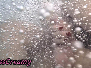 Public Pool Stepsister Dick Flash Risky Handjob Crowd Watching Cumshot 4K