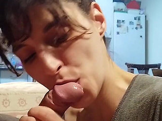 Tongue Job and Cock Bursting Milk