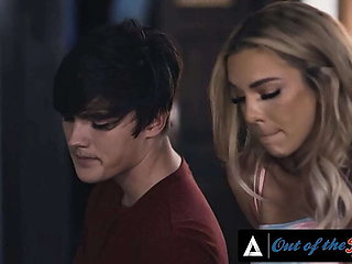 Horny MILF Tiffany Watson Double Blowjob Threesome with Stepson & Stepfamily Roleplay