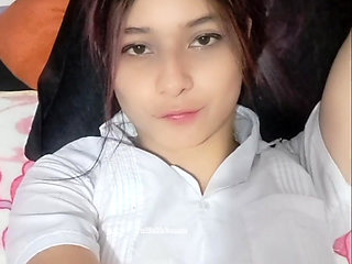 18-year-old College Girl Touches Her Vagina in Her Room