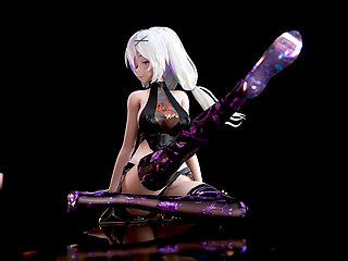 [mmd] Haku-something Succubus Tight Leather Clothing Fluorescent Sexy Striptease