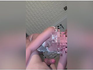 Hotwife In White Dessous Gives Her Husband Blowjob