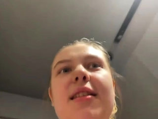 Crazy creampie in the public gym