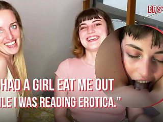 Naughty Lesbian Library Fun with Lucy & Charlie - Big Tits & Pussy Eating