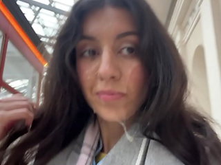 Fuck me right now and cum on my face in public - I want everyone to see me covered in cum! - Cumwalk