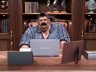 Old Boss Cum Protein Into Secrety's Throat