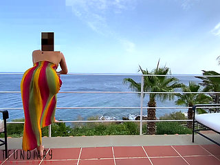 Summer time: risky balcony sex