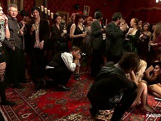 Ryder Goodees Cattle Prod Birthday Bash: Simone Sonay Bowed by Big-Tits Femdom