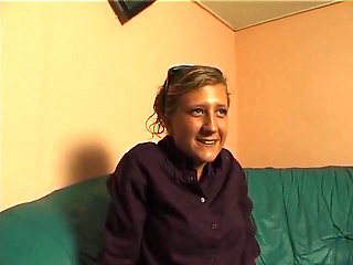 Shy girl Maria in  her first casting