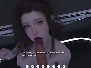 He plays by placing his penis against her breasts. gameplay