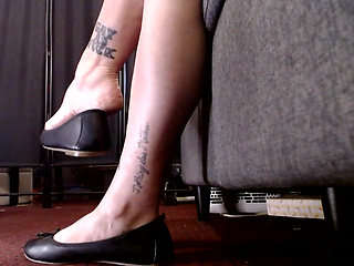 Ankle Cross Ballet Flats Dip Dangle Play