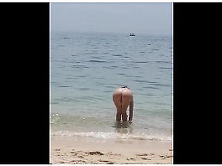 Teen Exhib In Public Beach Portugal