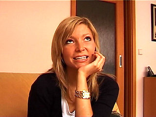 Horny Blonde MILF Smiles Seductively Ready for Filthy Fun