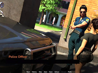 Shemale Police Office Grinding Her Cock Against Ashe Ass