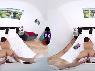 A yummy Claudia Colt has sex from behind in a virtual reality scene