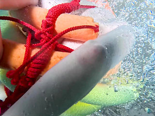 Bratty Lucy's Wet Punishment: Rope, Clamps & Noodles