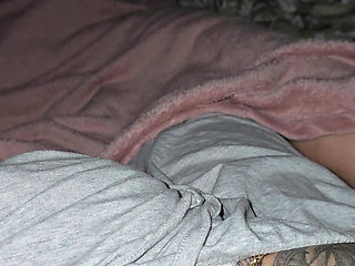 Step mom hand slip and pulled out step son dick from his panties touching his dick