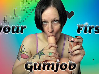 Dani Gives You Your First Gumjob