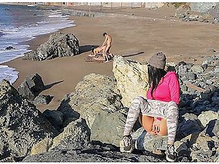 Getting Myself Off Watching Hot Couple Fuck On The Beach