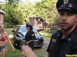 Carolina Sweets' Wild Outdoor Bondage in a Sneaky Escape