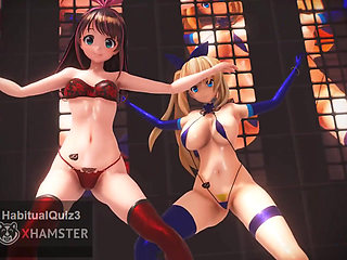 mmd r18  Kizuna AI & Mirai Akari FUCK Me sex dance ahegao ntr fuck hard dildo 3d hentai