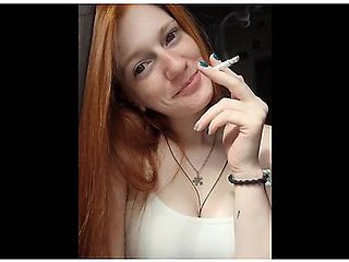 Redhead smoking