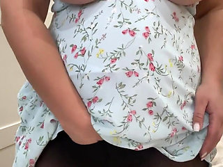 Egyptian Teen in Sexy Pantyhose Masturbates Tight Wet Hairy Pussy.