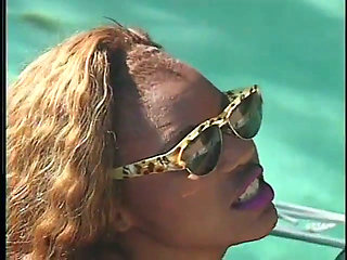 Ebony Hottie Janet Jacme Was Drilled and Got Her Curvy Ass Creamed Near the Pool by Famous Producer