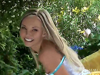 Aaliyah Love Plays With Her Holes In A Garden Gazebo!