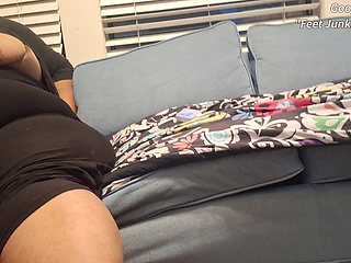 POV Goddess Bee's Huge Tits Footjob and Handjob