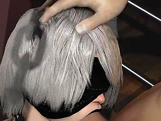 Slutty 2b with Man and Dildo Double Penetration