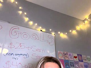 Perfect blond making solo masturbation