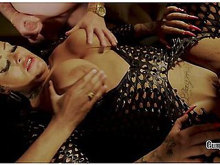 Monstertit Milf Creampied On Halloween Gangbang