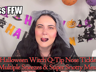 Halloween Witch Q-tip Nose Tickle Multiple Sneezes Super Snotty Mess