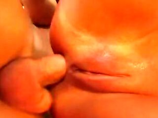 Watch two guys bang this blonde cuties' ass hard. After the deep anal penetration they both land two loads of cum on her cute face.
