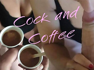 Morning Blowjob with Horny Italian Wife - Big Cock Cumshot in Mouth After Coffee