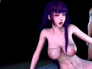 3D Hot Asian Slut with Big Boobs Have Group Sex